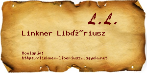 Linkner Libériusz névjegykártya